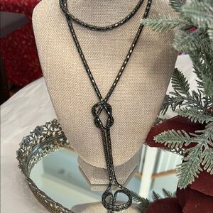 Elegant Black Beaded Necklace
